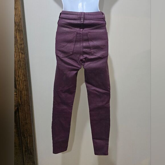 HUDSON Coated Centerfold High Rise Super Skinny Ankle Jean NWT size 23 Purple - Picture 4 of 6